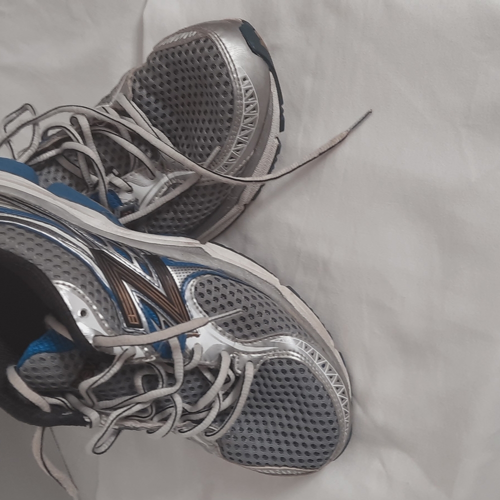 Womans New Balance Gray and Blue Performance Athletic Shoes